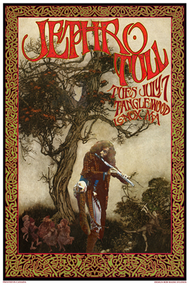 Jethro Tull Tanglewood concert poster